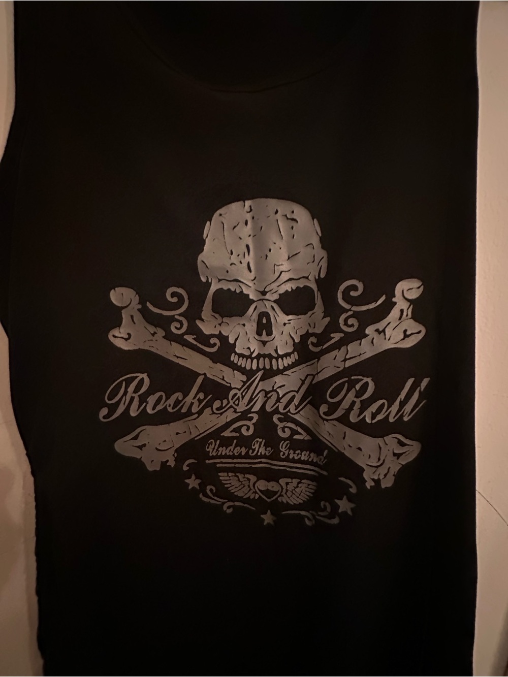 Skull Graphic Ruched Mini Dress | Rocker Grunge Concert Dress Size 8-10 Large - Picture 4 of 5
